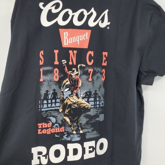 NWT Coors Banquet Rodeo Short Sleeve Western Country Button Up Collared Shirt L - Picture 5 of 9